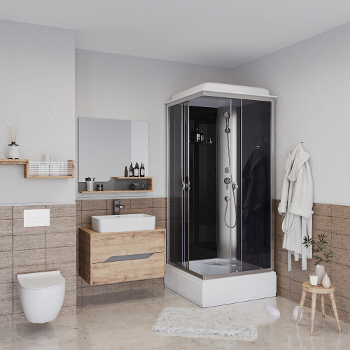 Душевая кабина Niagara Eco E90/26Q/TN 90х90 квадратная с крышей ориентация универсальная - фото 3